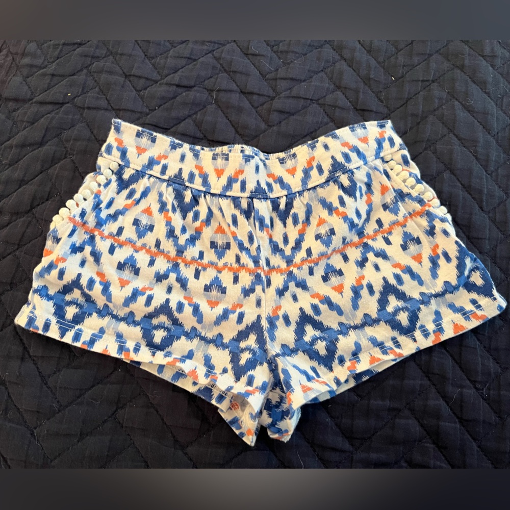 Oshkosh blue and orange ikat shorts, 24M